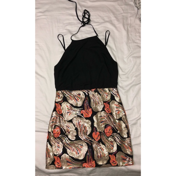 Sequin Dress Black & Multicolor (worn once) - Picture 1 of 4